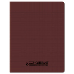 CAHIER PP MARRON 17X22 96P SEYES 90G PIQURE